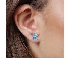 Peers Hardy Disney Stitch earrings sidabrinis