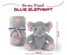 Perletti Allie Elephant Soft blanket + plush toy 22cm