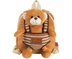 Perletti Benji Bear reversible backpack with plush toy 25cm