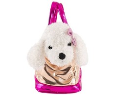 Perletti Hand bag + plush golden Didi dog 28cm