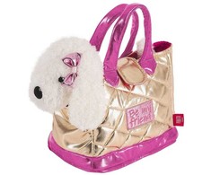 Perletti Hand bag + plush golden Didi dog 28cm