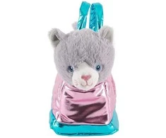 Perletti Hand bag + plush pink Coco gat 28cm