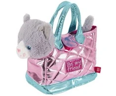 Perletti Hand bag + plush pink Coco gat 28cm
