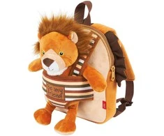 Perletti Lenny Lion reversible backpack with plush toy 25cm