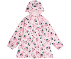 Perletti Strawberries raincoat with expandable back M