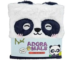 Puckator Adoramals Panda Bear A5 plush notebook