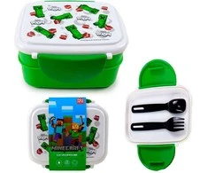 Puckator Minecraft TNT lunch box + cutlery