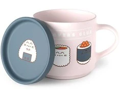 Puckator Pusheen the Cat Sushi Lover mug &amp; coaster lid set