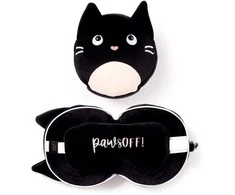 Relaxeazzz Cat Feline Fine Plush Rinkinys: pagalvė + akių kaukė