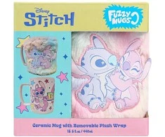 Pyramid Disney Angel &amp; Stitch Mug with teddy bear cover 440ml