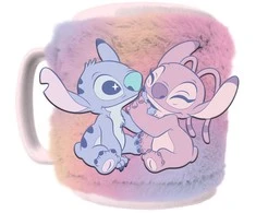 Pyramid Disney Angel &amp; Stitch Mug with teddy bear cover 440ml