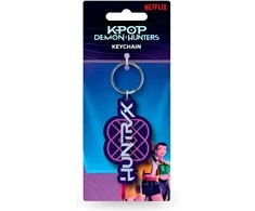 Kids Euroswan Pakabutis PVC raktų pakabukas su K-pop demonų medžiotojų ir grupės „Huntrix“ logotipu