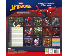 KNYGA Bookshop Spider-Man 2025 Family Planner Calendar