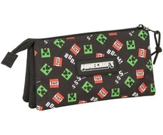 Safta Minecraft triple pencil case
