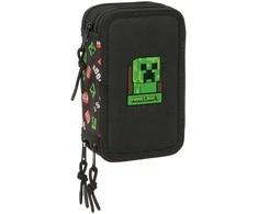 Safta Minecraft triple pencil case 37pcs