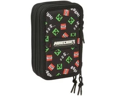 Safta Minecraft triple pencil case 37pcs