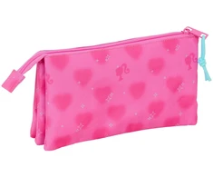 Safta Trigubas penalas Barbie Corazones Rožinė 22 x 12 x 3 cm
