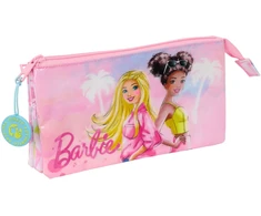 Safta Trigubas penalas Barbie Painterly Rožinė Dangaus mėlynumo 22 x 12 x 3 cm