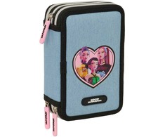 Safta Demon Hunters Kpop Huntrix triple pencil case 37pcs