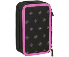 Safta Kpop Demon Hunters Negra triple plumier 37pcs