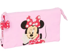 Safta Trigubas penalas Minnie Mouse Naive Rožinė 22 x 12 x 3 cm