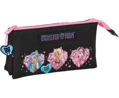 Safta Monster High triple pencil case