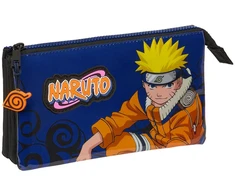Safta Trigubas penalas Naruto Ninja Mėlyna Juoda 22 x 12 x 3 cm