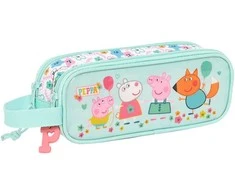 Dvigubas penalas Peppa Pig Cosy corner Šviesiai mėlyna (21 x 8 x 6 cm)