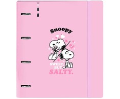 Safta Snoopy A4 cardboard 4 rings binder with sheets