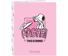 Safta Snoopy A4 cardboard 4 rings binder