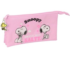 Safta Snoopy triple pencil case