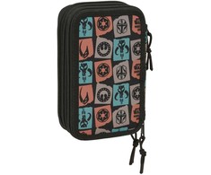 Safta Star Wars Mandalorian &amp; Grogu triple pencil case 37pcs
