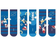 Sonic The Hedgehog Sonic vaikiškos kojiniės 3 poros, mėlynos