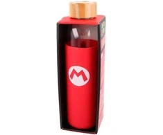 STOR Nintendo Super Mario Bros silicone cover glass bottle 585ml