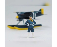 Studio Ghibli Porco Rosso Curtiss R3C-0 Seaplane modelis kit + Donald Curtis figure