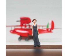 Studio Ghibli Porco Rosso Savoia S.21F ver.2 Seaplane modelis kit + Gina figure