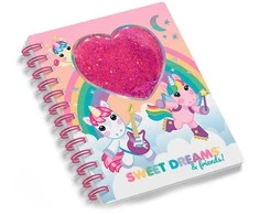 Kids Euroswan - Akcesoria licencyjne Kids Euroswan - Priedai licencyjne Bloknotas 3D brokatowy | Sweet Dreams