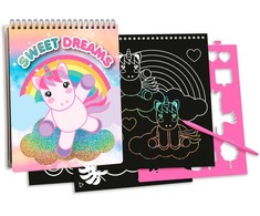 Kids Euroswan - Priedai licencyjne Rinkinys kreatywny - Zdrapywanka su szablonami - Sweet Dreams