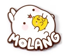 The Carat Shop Molang and Piu Piu Logo pin badge