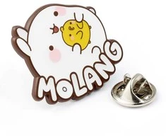 The Carat Shop Molang and Piu Piu Logo pin badge