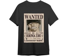 Toei Animation One Piece Roronoa Zoro Wanted adult t-shirt