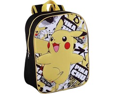 Difuzed 3D mokyklinis krepšys Pokémon Pikachu 40 x 30 x 15 cm