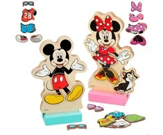 Woomax Disney Minnie dresses wooden magnetic set