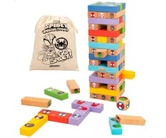 Woomax Marvel Spidey blocks tower + domino wooden set