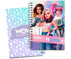 Kids Euroswan Vaikams skirtas „WoW Generation“ licencijavimo sąsiuvinis kietais viršeliais, A5 formato, 80 puslapių, WOW00001