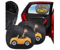 Automobilio langų užuolaidėlės vaikams nuo saulės su UV apsauga, 2 vnt.
