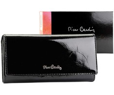 Moteriška odinė piniginė Pierre Cardin 02 LEAF-N 100 juoda