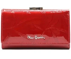 Natūralios odos moteriška piniginė Pierre Cardin 02 LEAF 108, raudona