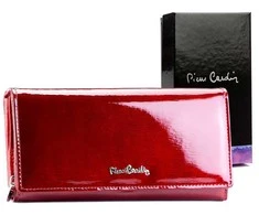 Natūralios odos moteriška piniginė Pierre Cardin 05 LINE 106, raudona