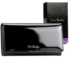 Natūralios odos moteriška piniginė Pierre Cardin 05 LINE 100, juoda